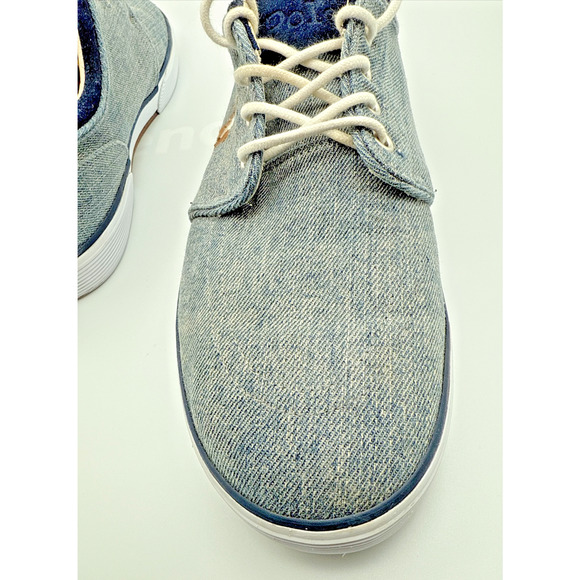 Polo Ralph Lauren Faxon Low Sneaker Men Denim Blue Size 11.5D EU 45 - Picture 9 of 12